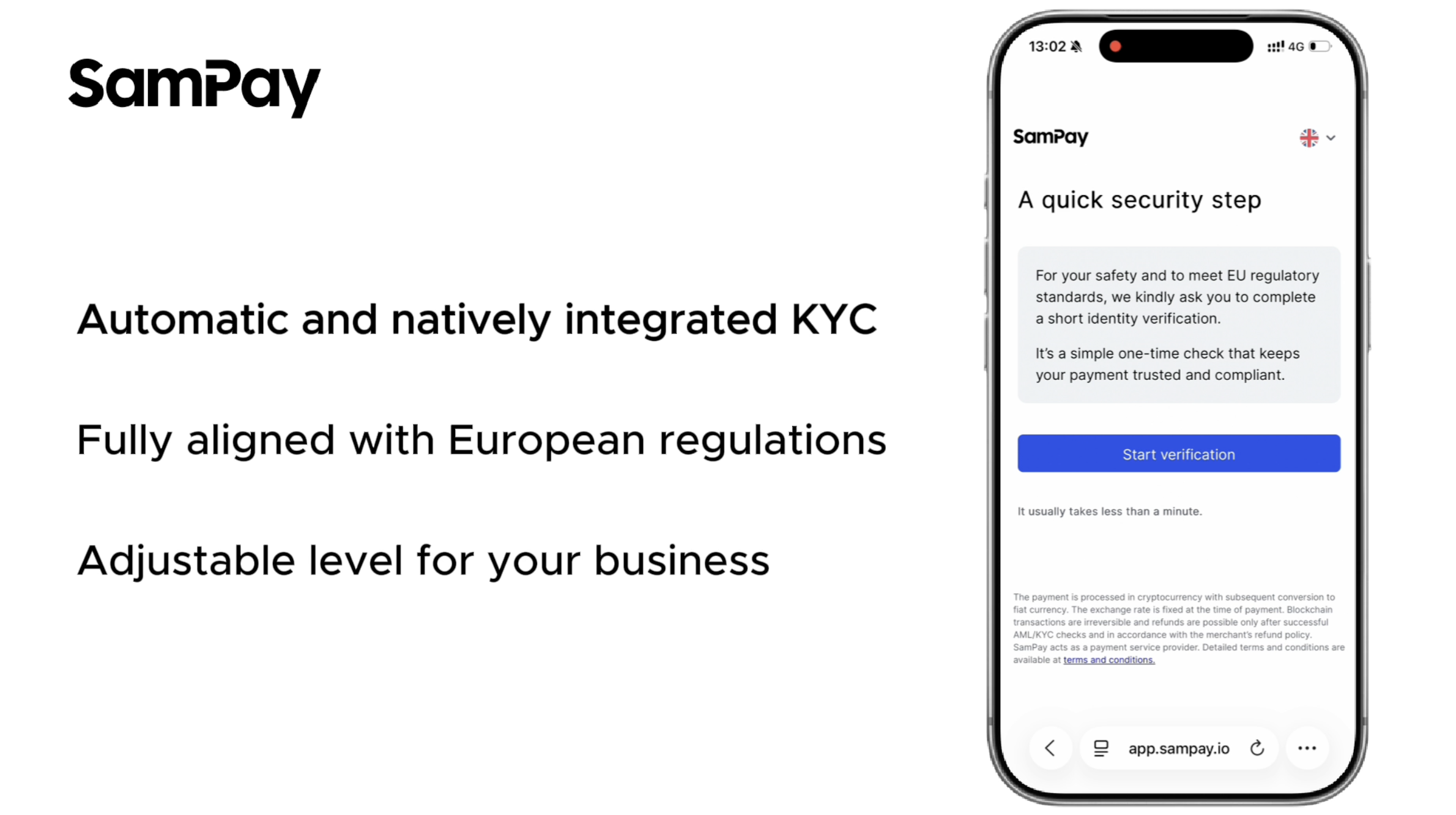 Contrôle de conformité et vérifications AML/KYT avant le versement en EUR au commerçant
